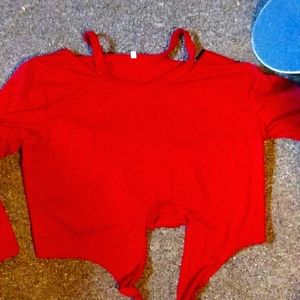 XL Red Crop top